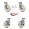Service Caster 8 Inch Nylon Caster Set with Roller Bearing 2 Swivel Lock 2 Brake SCC-30CS820-NYR-BSL-2-TLB-2 - alternate 7